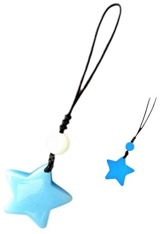 tkerinse Leuchtender Stern-Anhänger, Handykette, leuchtender Stern, Schlüsselanhänger zum Aufhängen, schönes Handyband, Taschendekoration, 1 Stück