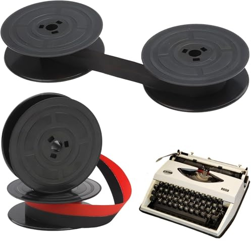Alriedy Lot de 2 rubans encreurs pour machine à écrire Compatible avec les modèles classiques DIN 2103 32755, 7 m chacun, compatible avec Olivetti et GR4 GR1 Group 4
