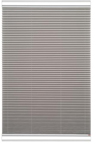 Brillant® Premium Plissee ohne Bohren zum Kleben, Plisseerollo mit Aluminium-Klebeleiste | Sonnenschutz & Sichtschutz für Fenster & Balkontür | Hell Grau | 90 x 210 cm (BxH)