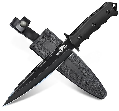 SMITH CHU Outdoor Survival Messer mit schwarzer Beschichtung