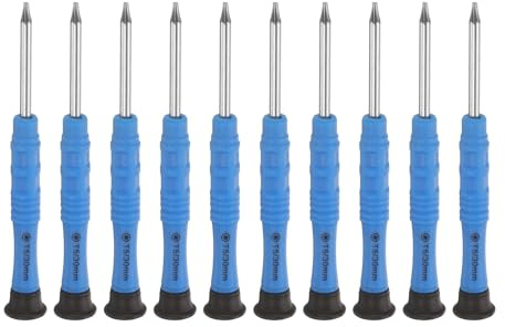 QUARKZMAN 10pz T5 Torx Mini Cacciavite 3mm Testa Torx 87mm Lunghezza per Riparazioni Piccoli Elettrodomestici, Blu