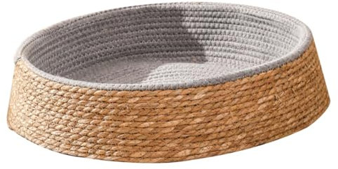 UPKOCH Dog Sleeping Bed Woven Cat Basket Rope Nest Cushion Small Puppy Resting House Indoor Summer Winter Perch for Pets