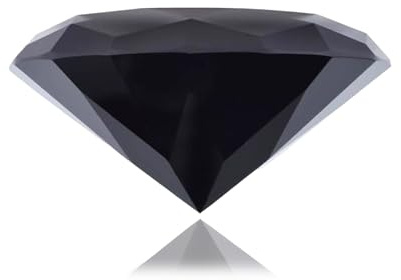 Eterspr Pisapapeles de 50 mm, Piedra de Diamante Sintético, Adorno de Cristal para fotografía, decoración de Fiesta de Boda, Decoraciones Brillantes(negro)