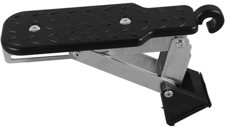 POPETPOP Marchepied De Voiture En Aluminium Noir, Pédale De Toit Robuste, Accessoire Auto Pour Suv Et Camion, Usage Extérieur Toute Saison, Installation Pour Conducteurs