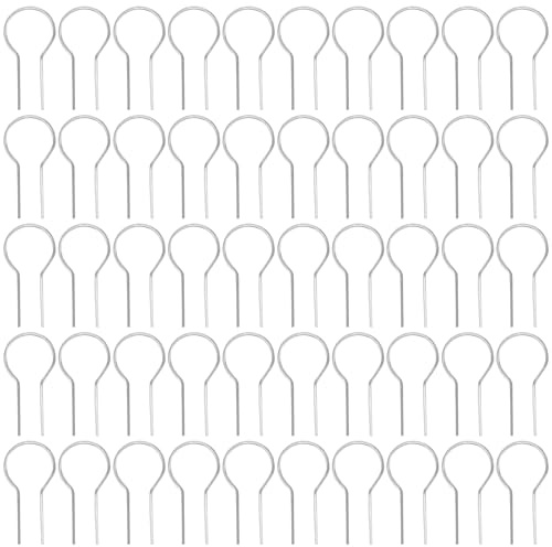 HAOBIN 50 pezzi Ceramica di Supporto del Telaio Ganci Strumenti per la Cottura della Ausilio per la cottura della ceramica Per decorazioni,strumenti per il fai da te Metallo (Argento grande)