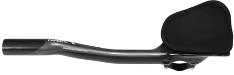 Fesjoy Manillar de Bicicleta Ultraligero de Fibra Carbono, Manillar Descanso, Aerobar Triatlón, Rojo, 1 par para Ciclistas Triatlón (Gris)