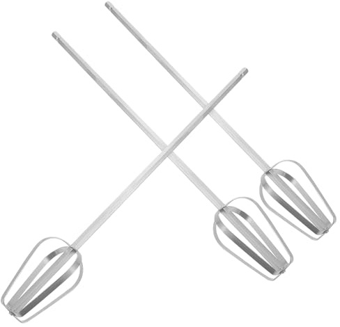 MUCKLILY 3Pcs Stainless Steel Hand Mixer Beater Attachments Replacement Parts for Electric Handheld Egg Mixer Pastry Whisk Blending Rods Suitable for Kitchen Cooking