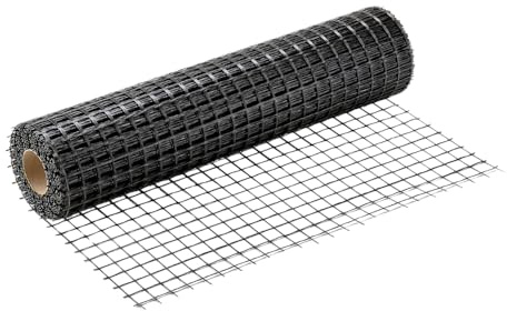 FORTUNATO Rete in Fibra di Vetro per Rinforzo Massetti e Intonaci, 40x40mm, 160g/m², 1 Rotolo da 1x50m, Trattamento Antialcalino, per Pavimenti e Pareti