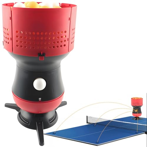 Robot eléctrico de tenis de mesa con fuerza y distancia ajustables, capacidad de 90 pelotas, incluye 100 pelotas, perfecto para entrenamiento y práctica