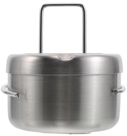 SUPVOX Wall Mounted Ashtray with Lid, Stainless Steel Cigarette Bin | Wall mounted stainless steel ashtray with lid for cleaner cigarette disposal, space saving design for home, office and hotels