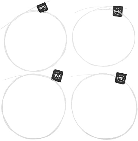 Jeu de cordes en fluorocarbone Cordes de guitare universelles durables de qualité supérieure pour ukulélé Réduction du bruit de tonalité améliorée pour ukulélés ténor de concert (TX-2)