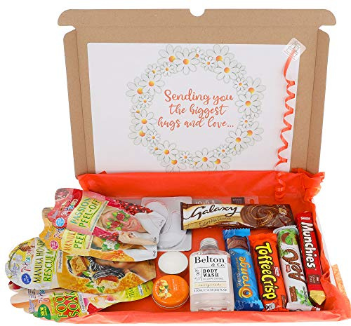 Large Pamper Treat Gift Box Hug in a Box Personalised Large Letterbox Gift Ladies Hug In A Box Giftbox (Hot Chocolate)