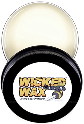 WICKED WAX - (2.0 oz.) - Cutting Edge Knife Protection - For Steel, Wood, Epoxy, Plastic, and Leather - 100% Organic & Food Safe - (USA Made) – Total Clean And Protect