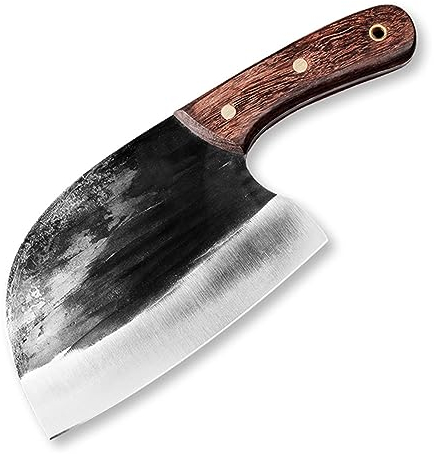 Köttklyver Slaktare Kökskniv Serbisk kockkniv med slida Klyver Handgjord utomhusmatlagning Camping Grill Skivkniv A Skivkniv B Skivkniv C