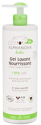 ALPHANOVA SANTE Bio* Baby Nourishing Lavant Gel - kropp, ansikte och hår - torr hud - ekologisk certifierad - 400 ml