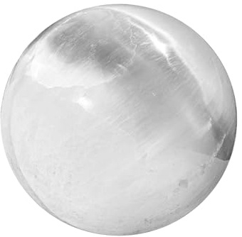 NKlaus Selenit Kugel 5-6 cm – Heilstein für Reiki, Chakra-Harmonisierung & Meditation, ideal für spirituelle Reinigung, Feng Shui & Edelstein-Therapie