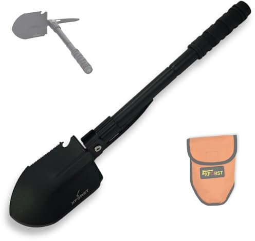 Xforst KS4 Pala Pieghevole Multifunzione con Custodia – Ideale per Campeggio, Sopravvivenza, Giardinaggio e Attività all'Aperto