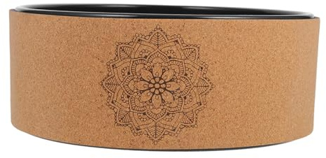 Baluue Rueda de Entrenamiento de Yoga de Madera de Roble Antideslizante para Promover el Equilibrio y Aumentar el Rango de Movimiento en Pilates y Yoga