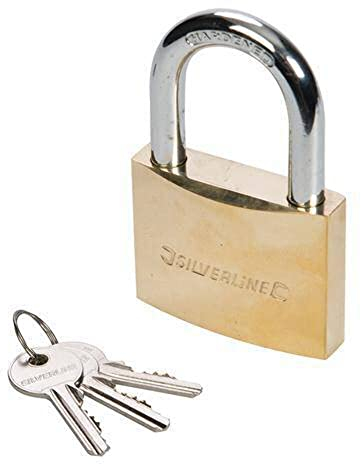Silverline Tools MSS01 - Candado de latón (20 mm)