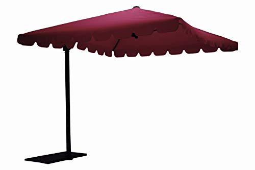 Maffei Art 87q Allegro, parasol deporté carré cm 250x250, tissu TexMa, Made in Italy. Couleur bordeaux