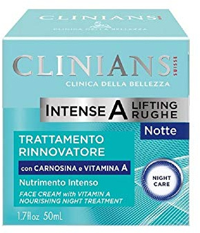 Clinians Intensiva A Lifting Rugge, Trattamento Antirughe, Notte, Acido Ialuronico, 50 ml