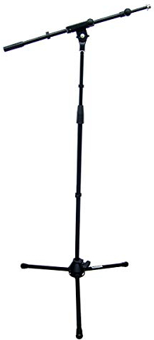 deetech Mikrofonstativ MIC-1 mit Ausziehbarem Galgen + Klemme