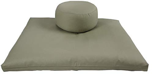 Round Zafu and Zabuton Meditation Cushion Set (2pc) (Sand)