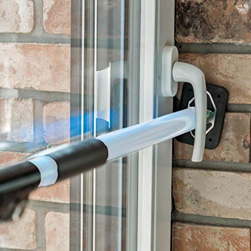 ALLEGRA Sicherungsstange für die Fenstersicherung und Türsicherung, Einbruchschutz für Fenster und Türen (1m - 1,75m, Weiß)