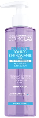 Dermolab - Tonico Viso Idratante e Rinfrescante per Tutti i Tipi di Pelle, con Pool di Acido Ialuronico, Effetto Tonificante, Deterge la Cute, Senza Alcool, 200 ml
