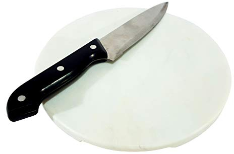 KLEO Planche à découper en marbre Planche à découper Planche à fromage Plateau à fromage Appareil de cuisine Service à vin Anniversaire Cadeau d'entreprise (22,9 cm rond)…