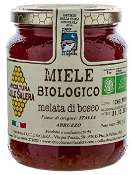 Miele biologico di Melata di Bosco - Italiano non Pastorizzato | Apicoltura Colle Salera (250 gr)
