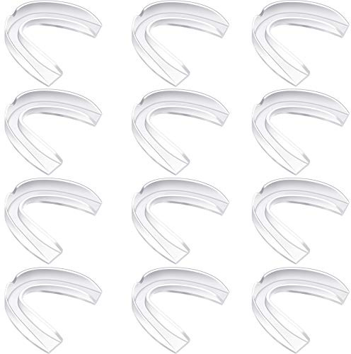 BBTO 20 Pieces Sports Mouth Guard Boxing Mouth Protection Athletic Mouthpiece for Football Basketball Hockey Karate Rugby Match(Transparent Color,Adult (11 yrs & Above))