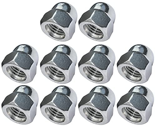 AERZETIX - Set di 10 dadi ciechi M12 esagonali - testa bombata in forma rialzata cava - in acciaio inossidabile A2 - C49614