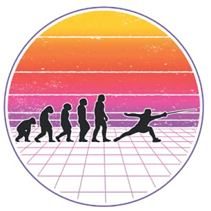 Fechten Tagesplaner: Fechten Evolution Vaporwave Fechter Fechtsport / Kalender 2022 / Wochenplaner Tagesplaner Planer / Planungsbuch To-Do-Liste / 6x9 Zoll / 100 ausfüllbare Seiten