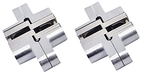 Generic Verdecktes Kreuzscharnier, Edelstahl, 13 x 60 mm, unsichtbare Falttür, 2 Stück
