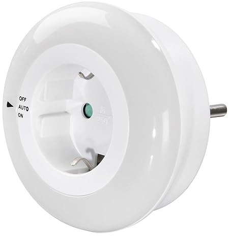 Hama Veilleuse LED Circle avec Prise intég. Cap. lum., prot. ctre contacts