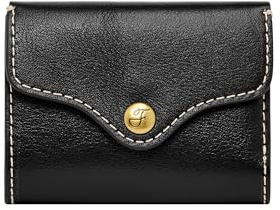 Fossil Brieftasche für Frauen Heritage, Leder Trifold schwarz L 9,8 cm, B 2,2 cm, H 8 cm SL8231001