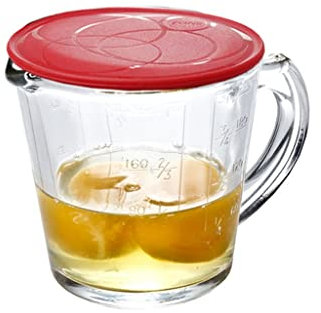 XMING Taza medidora de vidrio templado con escala Tazas de leche aptas for microondas Tazas de desayuno Tazas graduadas