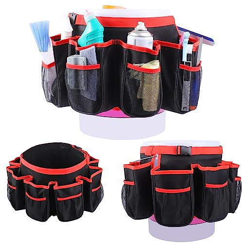 ZIORS Bucket Cleaning Tool Organizer,Wash Tool Caddy 5-Gallon Organizer,5 Gallon Bucket Holder Cleaning Supplies for Housekeeping