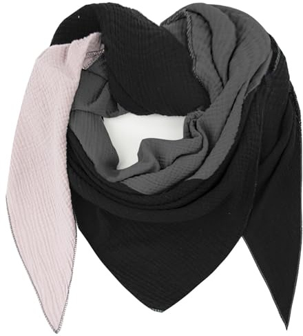 Glamexx24 Damenschal Damenhalstuch viele Farben Unisex Dreiecksform Herbstschal Sommerschal dünner Schal Weich viele Farbkombinationen Leichter Schal
