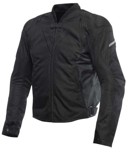 Dainese - Avro 5 Tex Jacket, Stoff-Motorradjacke mit Schulterprotektoren, Mann, Schwarz/Schwarz/Schwarz, 54