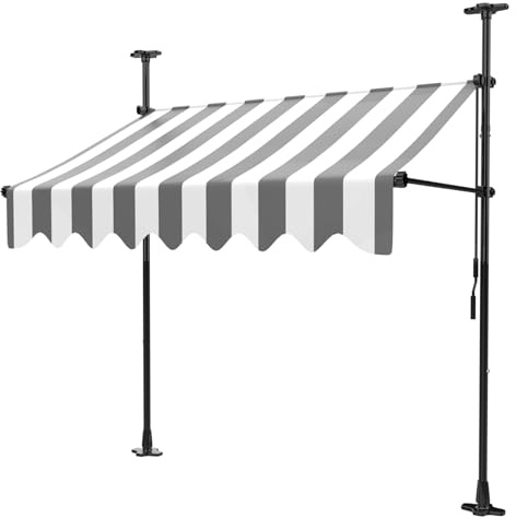 Klemmmarkise mit Handkurbel,markise wasserdicht und Sonnenschutz,markise Balkon ohne Bohren,markise300*120cm