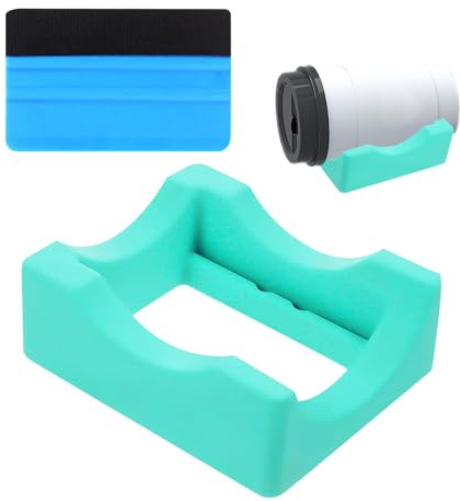 NYGGTYK 1 support en silicone antidérapant pour verres, avec grattoir, idéal pour l'art sur verre et travaux manuels, convient pour les tasses de toutes tailles