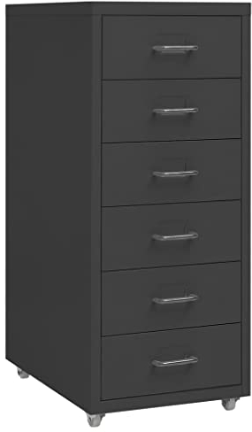 DYRJDJWIDHW besenschrank,mehrzweckschrank,Aktenschrank mit Rollen Anthrazit 28x41x69 cm MetallGeeignet für Arbeitszimmer, Wohnzimmer, Büro