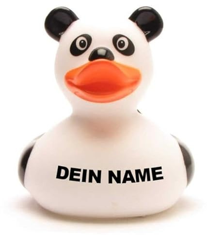 DUCKSHOP Badeenten - personalisierbar (Panda-Bär Ente)