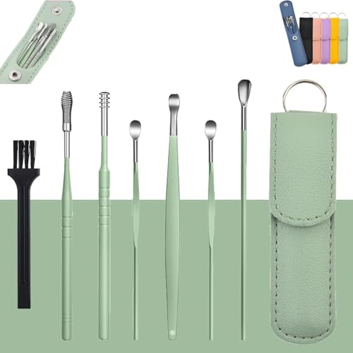 Pleteffect Ear - The Most Professional Ear Cleaning Master In 2024—EarWax Cleaner Tool Set, Ear Cleaner Earwax Removal Kit (1 Set,Green)
