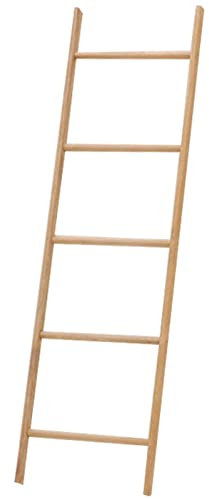 IKVODEOS Handtuchhalter, Handtuchleiter aus Holz mit 5 Ebenen für Badezimmer und Wohnzimmer, 160 cm Höhe, platzsparender Kleiderbügel-Organizer