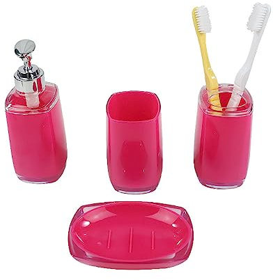 CCKUHN 5-teiliges Badezimmer-Zubehörset aus Keramik mit Marmor-Motiv, Wohnaccessoires mit Seifenspender, Tablett, Badezimmerbecher, Seifenschale, Schwarz, Einheitsgröße (Schwarz, Einheits