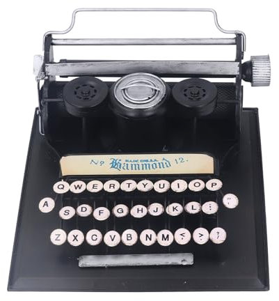 Vintage-Schreibmaschinenmodell, Handpoliertes Eisen Im Used-Look, Einzigartige Künstlerische Dekoration für Zuhause, Büro, Cafés, Größe 28 X 28 X 16 cm
