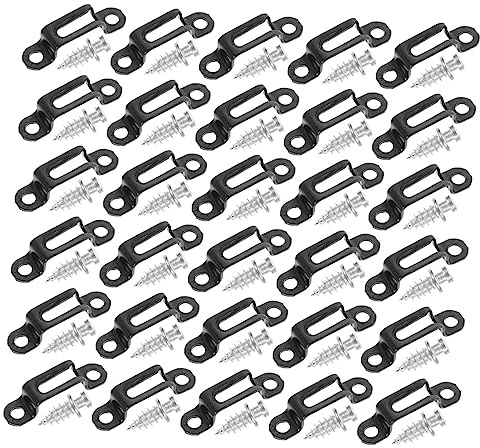 MAGICLULU Conectores Invisibles Para Muebles Dos Tornillos De Fijación, Ocultos Semi-pasantes De 1,4 Mm De Grosor, Juego De 30 Piezas, Accesorios Para Ensamblaje De Gabinetes